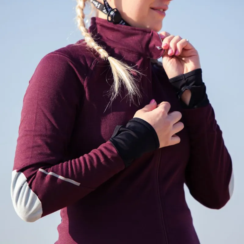 Cafe Du Cycliste Yolande Long Sleeve Jersey Womens Aubergine